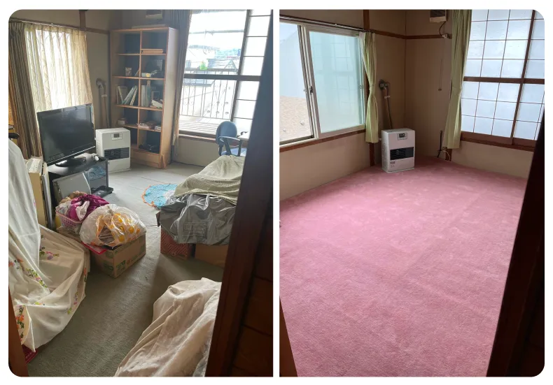 作業前後リビング