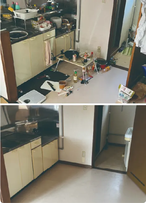 不用品回収の作業風景