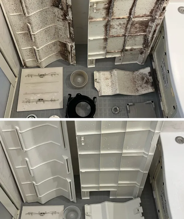 作業事例：ハウスクリーニング（ビフォー・アフター）